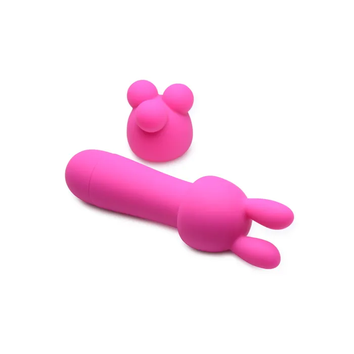 Gossip Female Sex Toys Rocket 10X Silicone Rechargeable Mini Wand w 2 Attachments