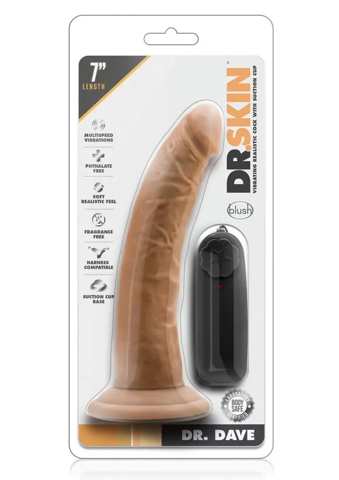 Female Sex Toys Dr Skin Dr Dave Vibrating Dildo with Suction Cup Dr Skin