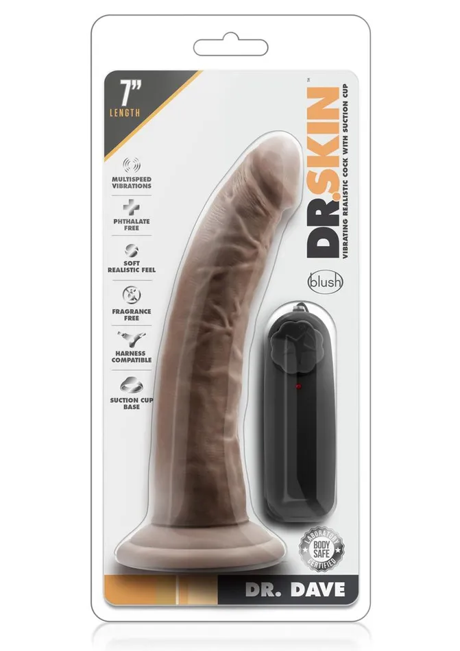 Female Sex Toys Dr Skin Dr Dave Vibrating Dildo with Suction Cup Dr Skin