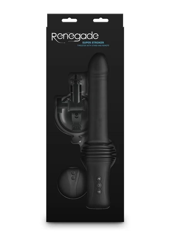 Renegade Female Sex Toys Renegade Super Stroker Rechargeable Silicone Thrusting Vibrator with Suction Cup