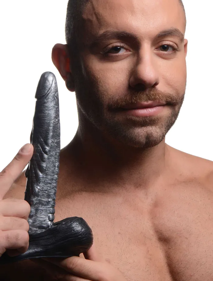 Dildos XR Brands Creature Cocks The Gargoyle Rock Hard Silicone Dildo Silver Dildos XR Brands Creature Cocks The Gargoyle Rock Hard Silicone Dildo Silver