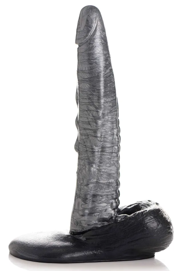 Dildos XR Brands Creature Cocks The Gargoyle Rock Hard Silicone Dildo Silver Dildos XR Brands Creature Cocks The Gargoyle Rock Hard Silicone Dildo Silver